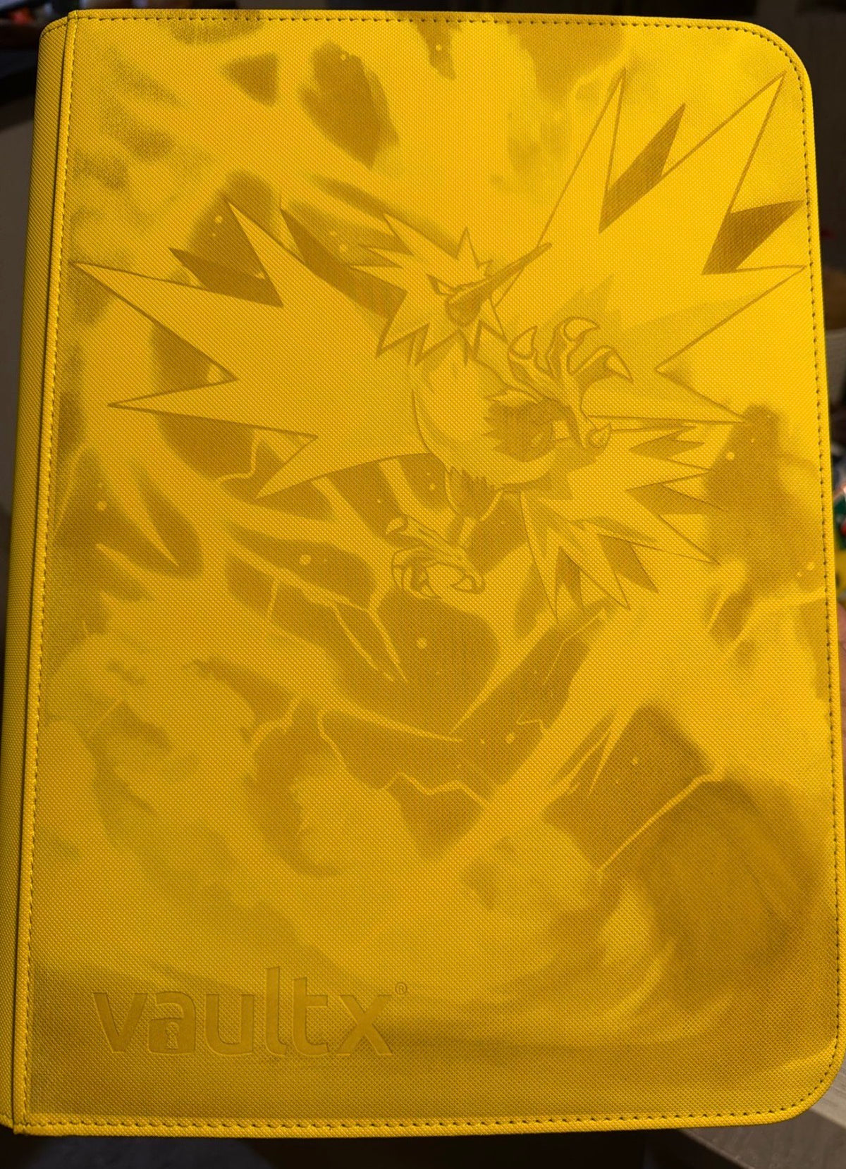 9 Pocket Yellow VaultX Binder Custom Engraved