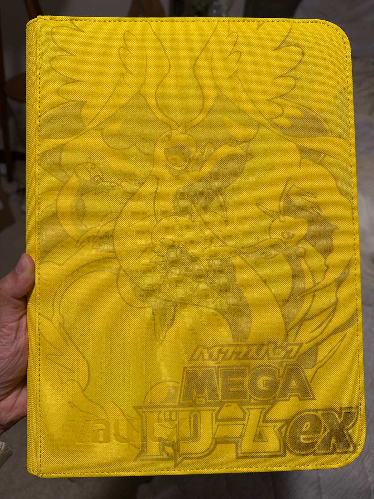 9 Pocket Yellow VaultX Binder Custom Engraved