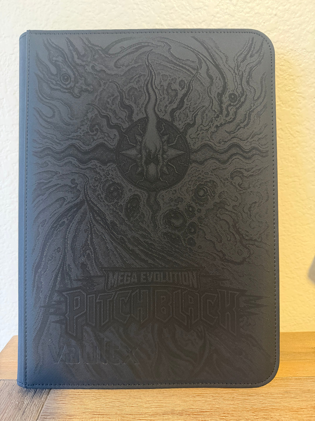 9 Pocket Black VaultX Binder featuring Mega Darkrai (Pitch Black Master Set)