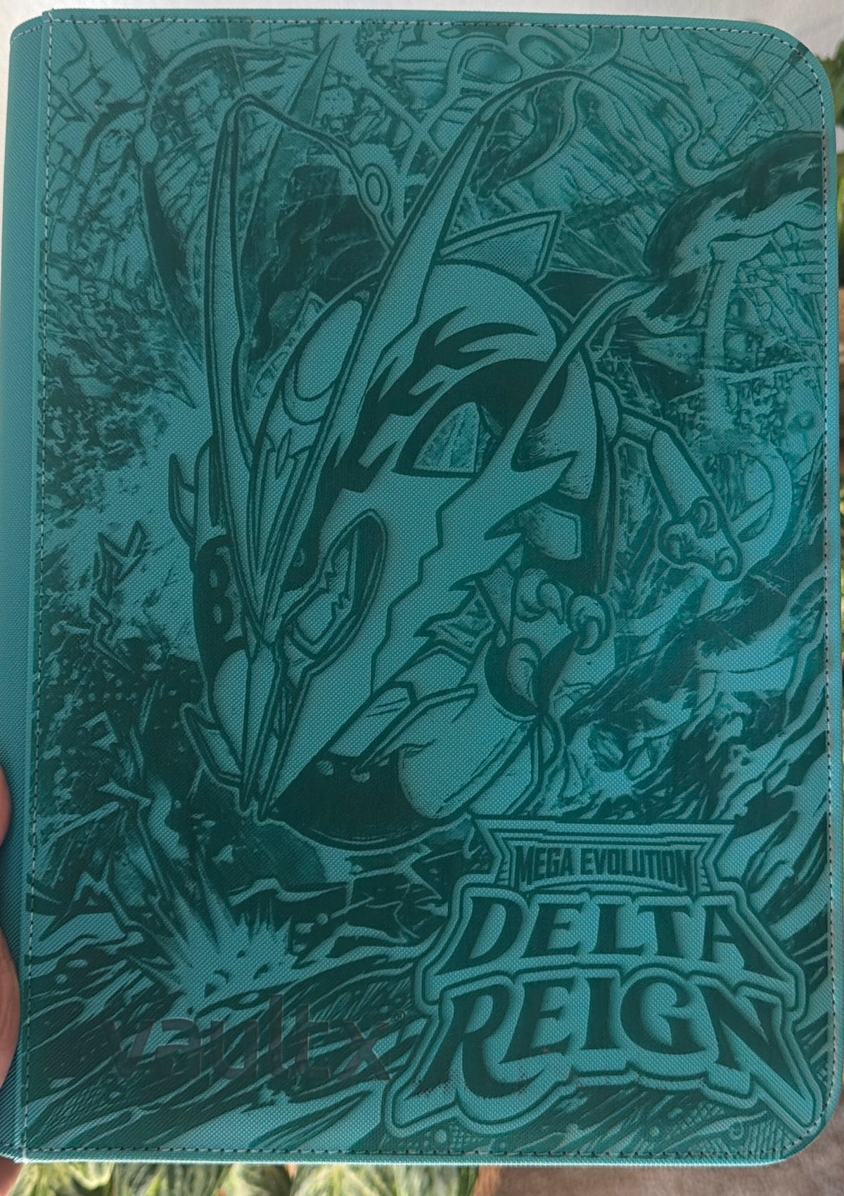 9 Pocket Teal VaultX Binder featuring Mega Rayquaza