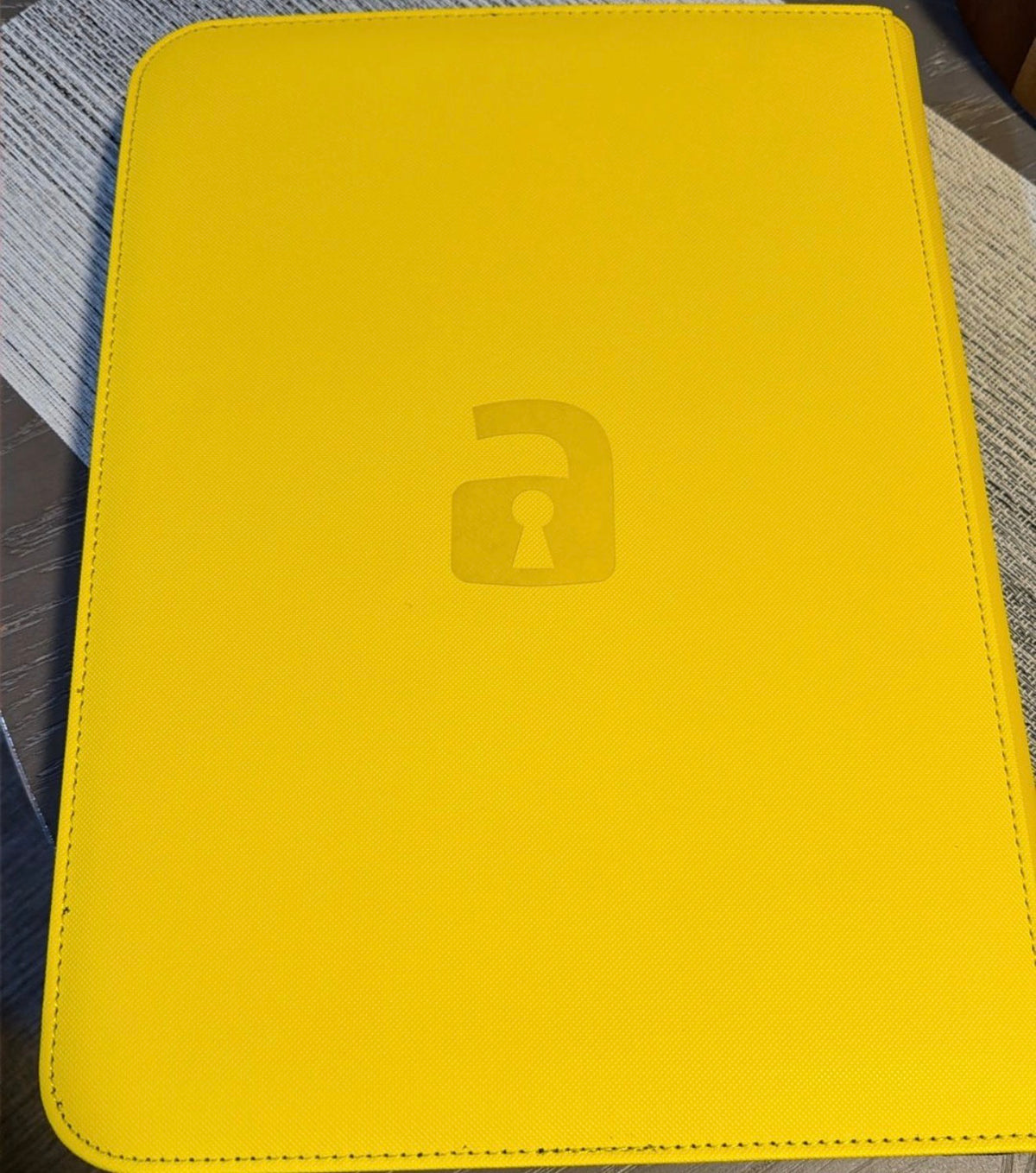 9 Pocket Yellow VaultX Binder Custom Engraved