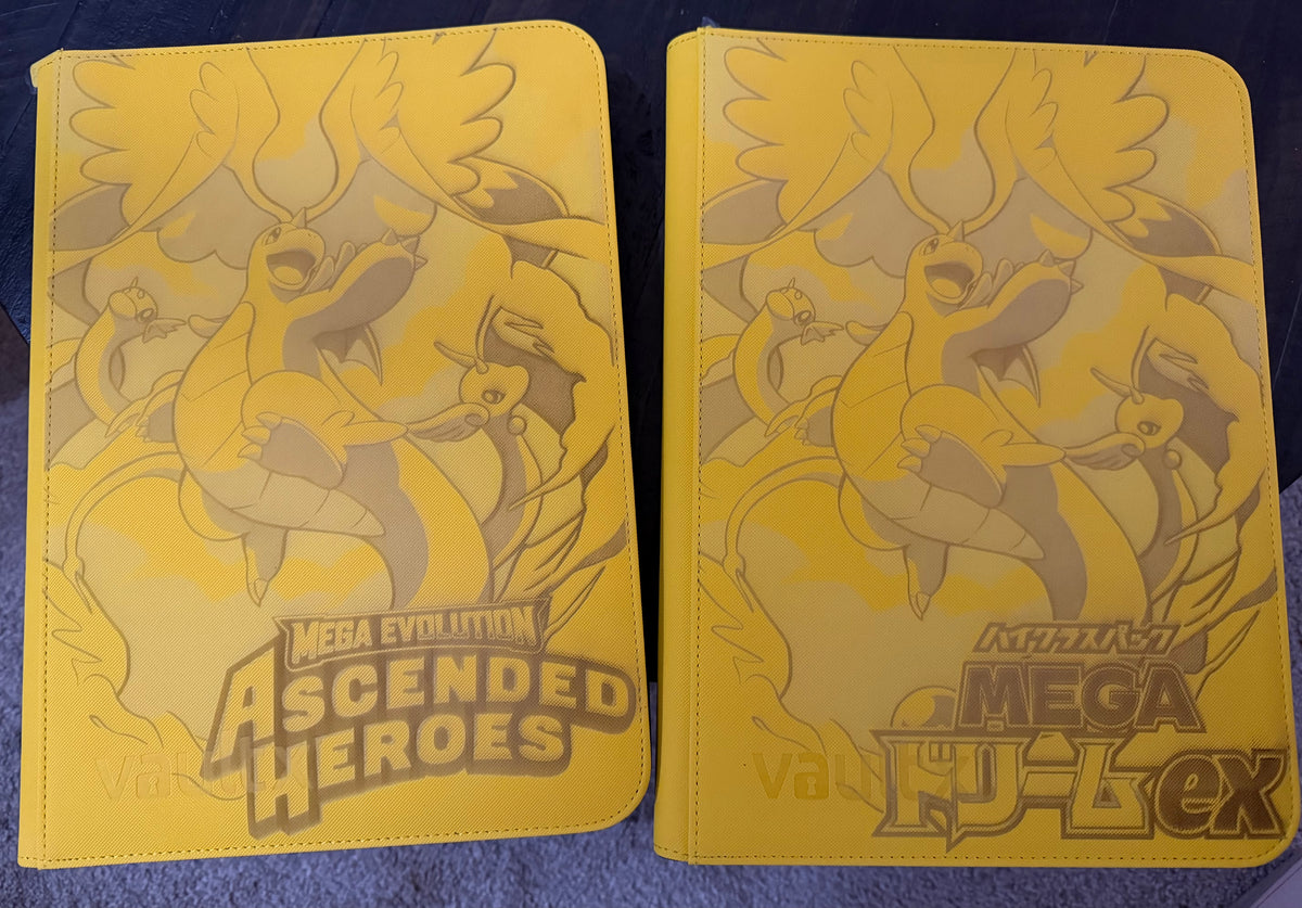 9 Pocket Yellow VaultX Binder Custom Engraved