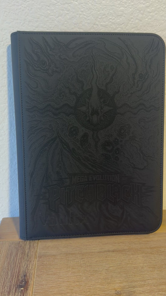 9 Pocket Black VaultX Binder featuring Mega Darkrai (Pitch Black Master Set)